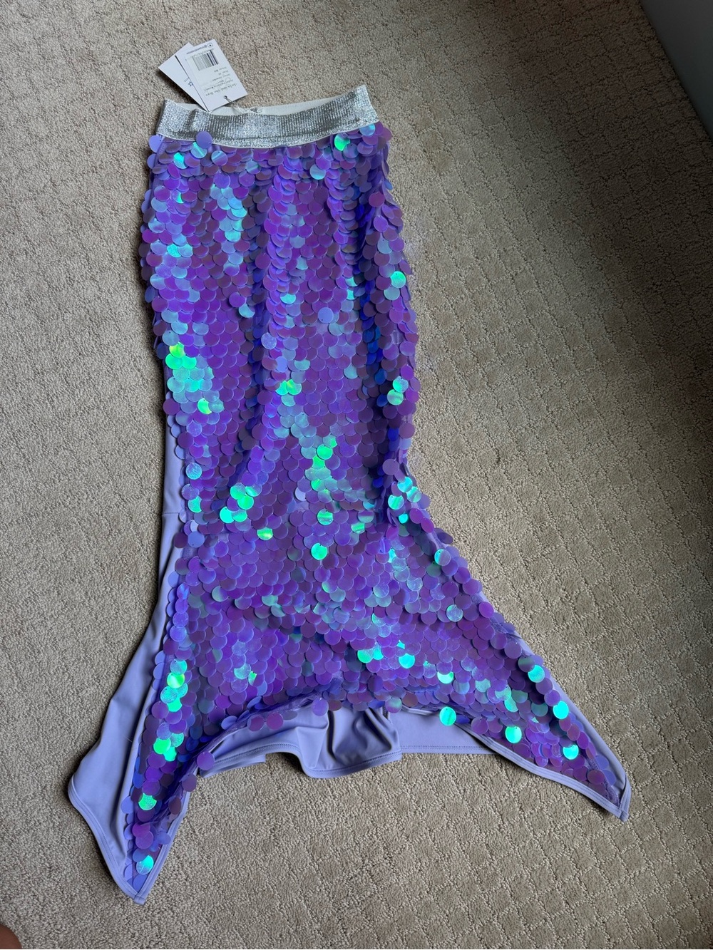 Lola and the Boys Purple Sequin Maxi Skirt with Mermaid Tail